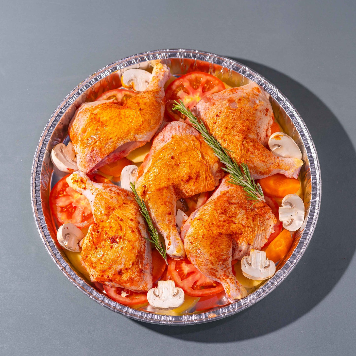 صينية دجاج بالخضار